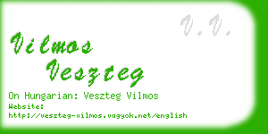 vilmos veszteg business card